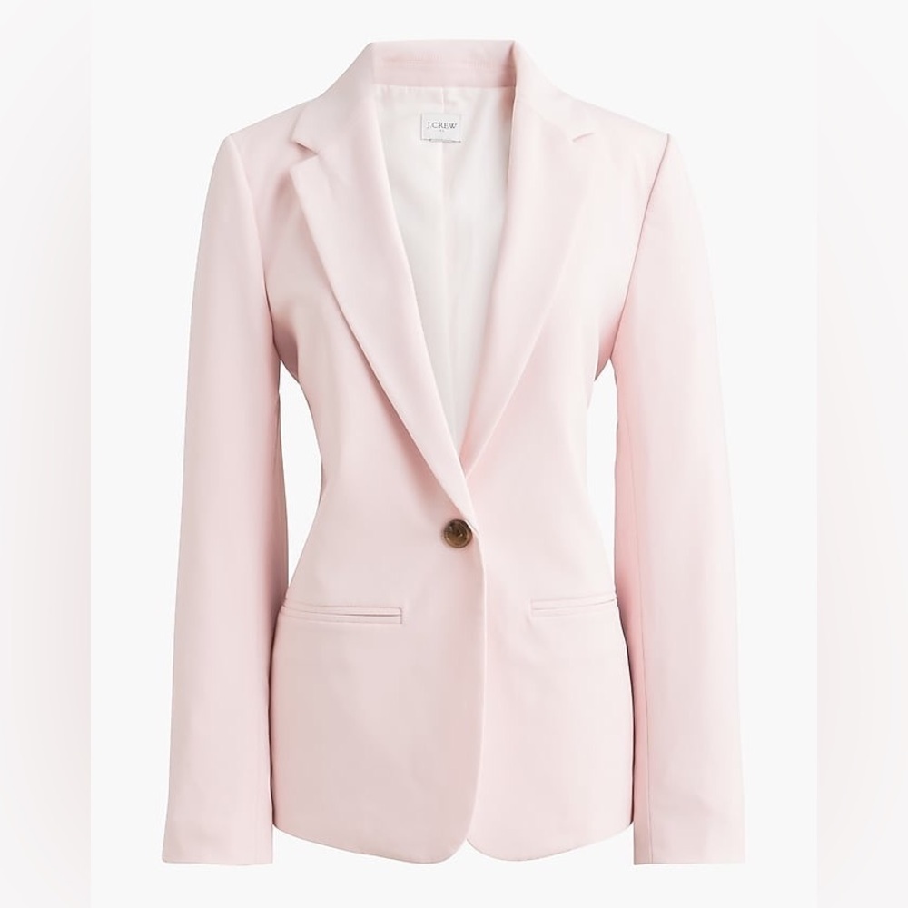 J.Crew $198 One Button Blazer Sunwashed Pink Size 16 BO599 feminine